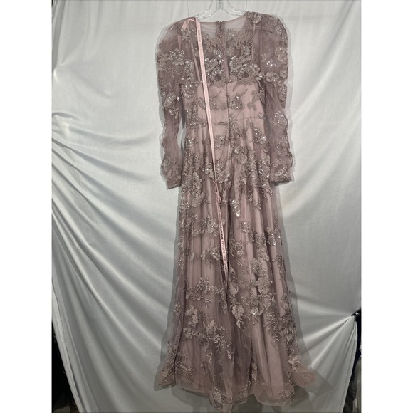 NEW Mac Duggal [ 4‎  ] 50664 Embroidered Illusion High Neck A Line Gown J2004 - Picture 11 of 14